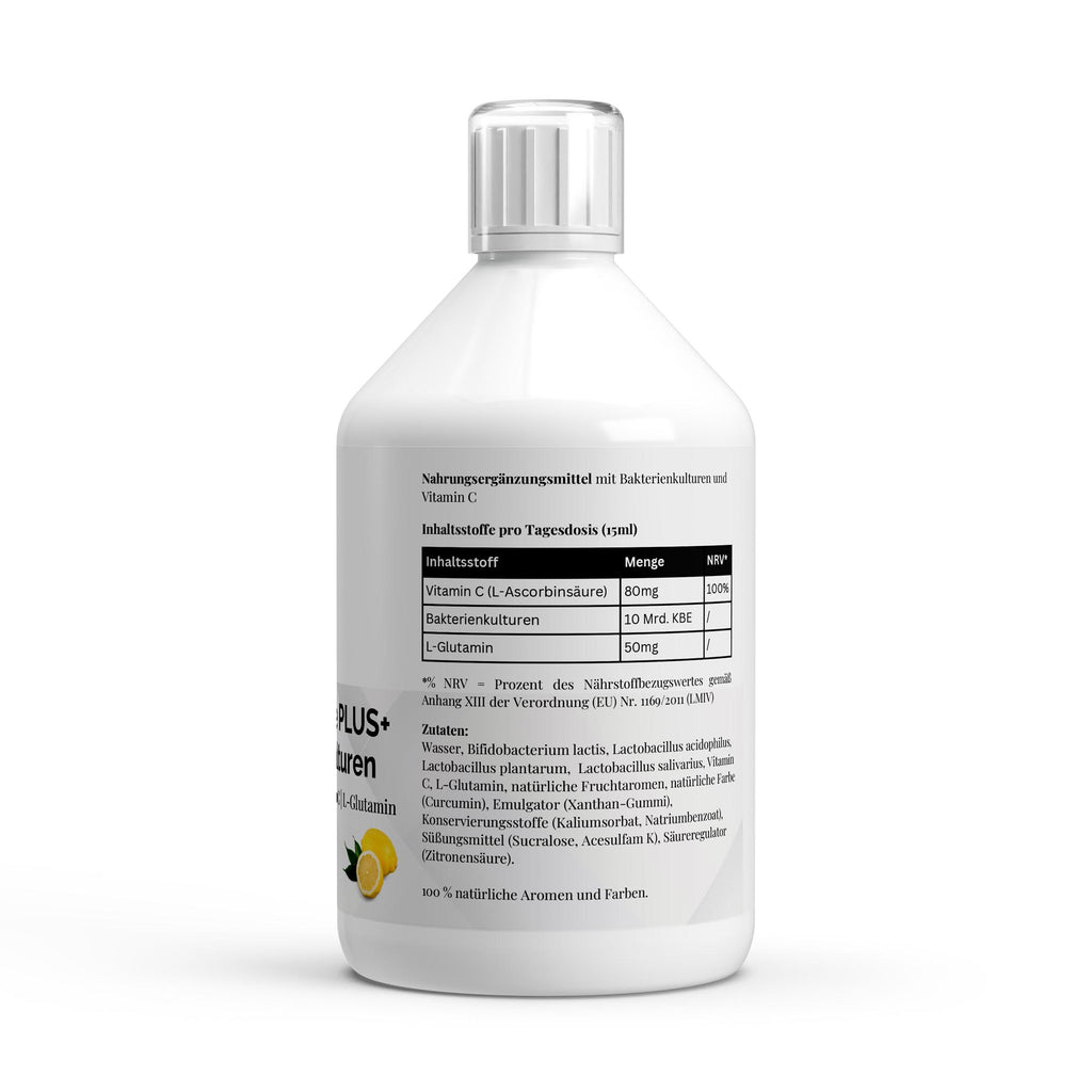 Vita Balance PLUS+ Bacterial Cultures - 33 vegan Lemon Shots - 500ml